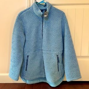 NWT Lands End Size M Women's Sherpa Fleece Full Zip Jacket